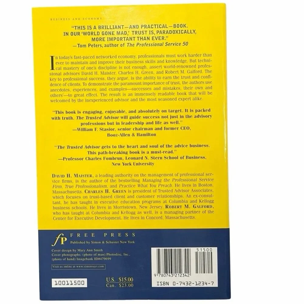Book - The Trusted Advisor by David H Maister, Charles H Green, Robert M Galford